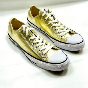 NEW Converse Men’s Metallic Gold Sneakers Sz 11